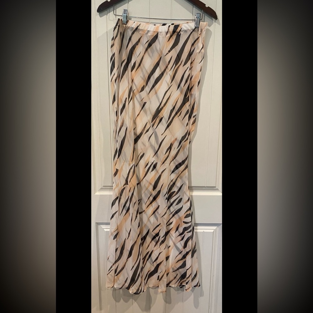Cupshe X Stassi long strapless sheer swimsuit cover up XL